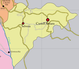 Mappa comune di Castell'Azzara.